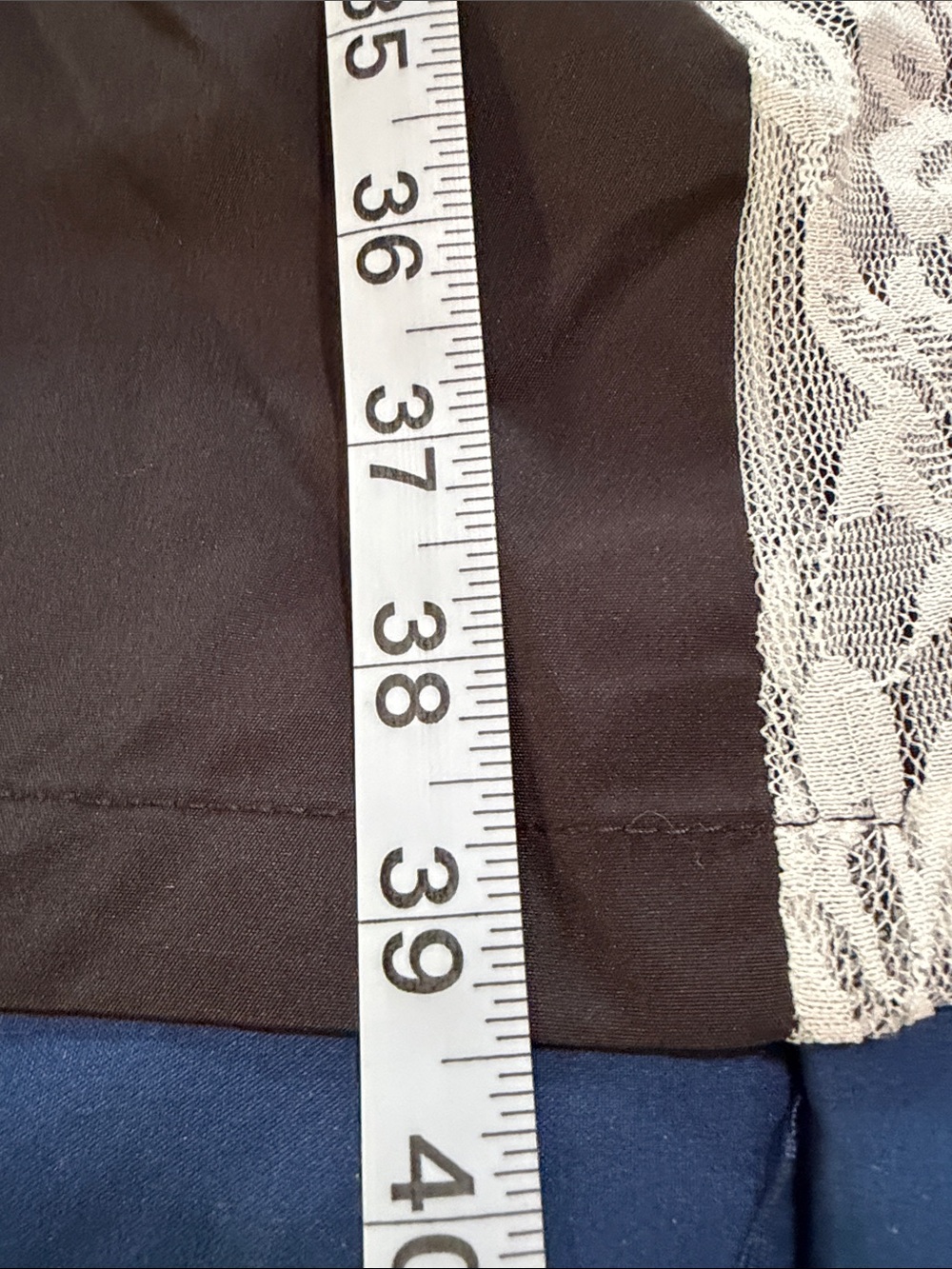 Black Parachute Pants with White Lace - Picture 8 of 10